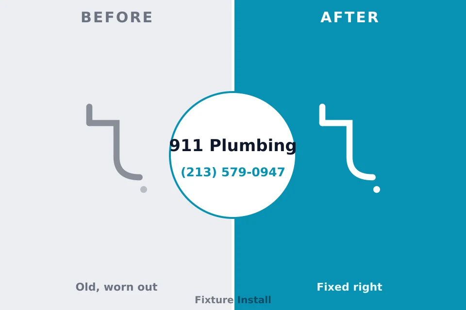 Before and after: plumbing repair North Judson, IN